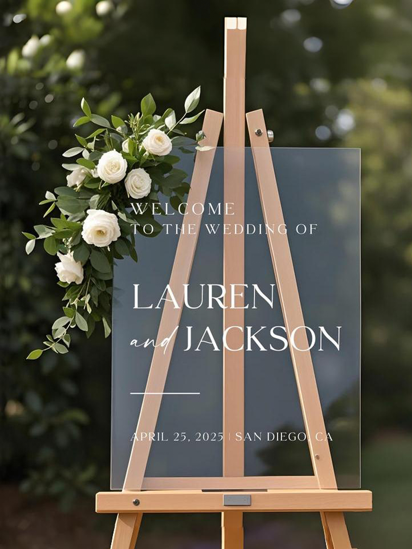 Custom Acrylic Wedding Welcome Sign